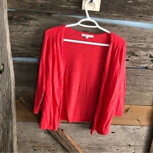 CLEO Size Med Coral Crochet Cardigan